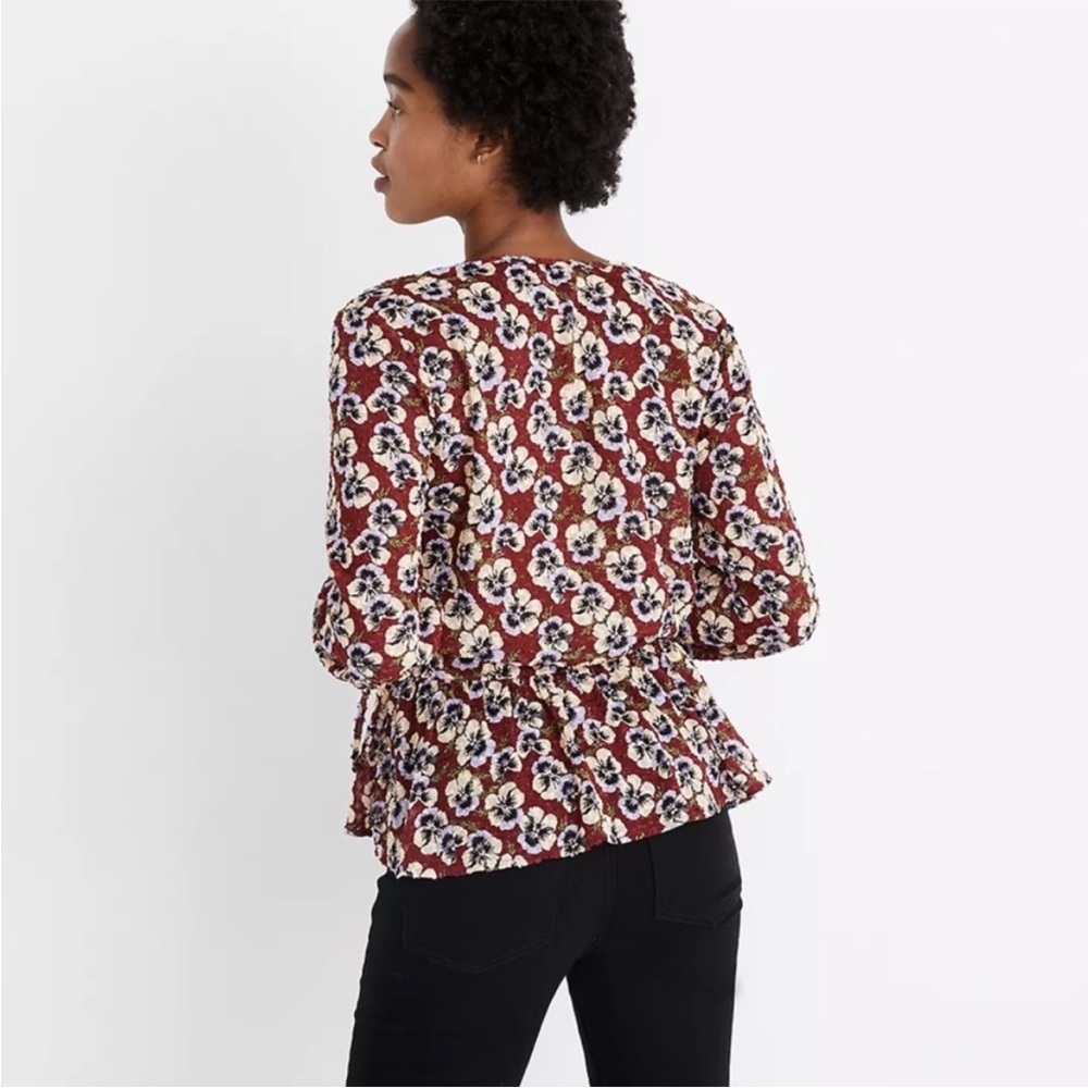 Madewell Viola Floral Ruffle Hem Blouse - Picture 5 of 15